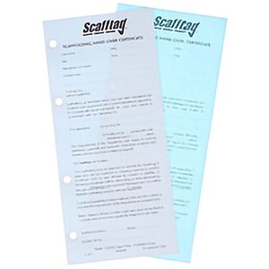 The Blue Book for Scaffolding - Handover certificates