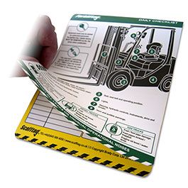 Forkliftag Daily Inspection Booklet Kit