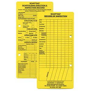 Green Book - Scaffold Record Cards