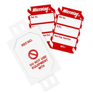 Microtag Tag for Lifting Equipment - SWL Next Inspection Date Due (Pack of 20)