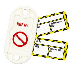 Nanotag for Lifting Equipment: SWL Next Insp. Date Due (20 Nanotag Holders, 20 Nanotag Inserts, 1 Pen)