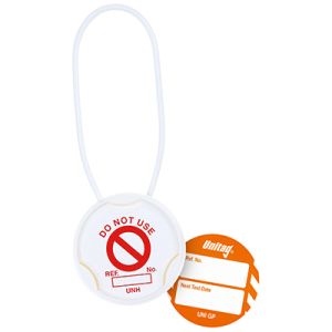 Unitag for Machinery - Next Test Date (Pack of 20) - 225mm Nylon Strop-Orange
