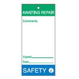 Awaiting Repair - Lockout Tagout Tags | Scafftag.co.uk