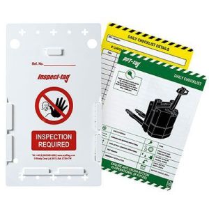 Powered Pallet Truck Tag (PPT Tag)-10 Holders, 10 Inserts, 1 Pen