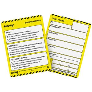 Permit to Pump Tag Insert
