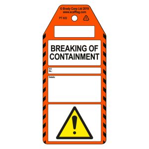 Breaking of Containment tag (Pack of 50)