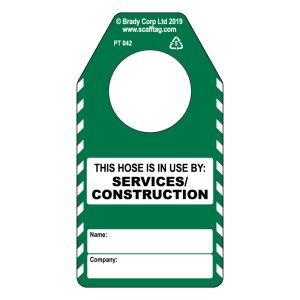 Hose (construction services) tag (Pack of 50)