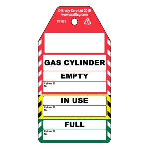 Gas Cylinder 3 part tag (Pack of 50)