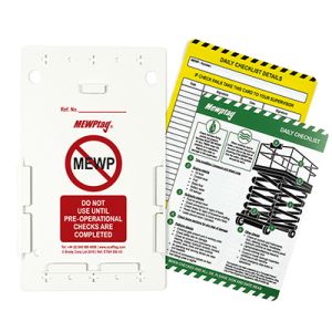 MEWP Tag (2 Holders, 10 Inserts, 1 Pen)