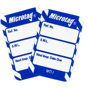 Microtag Inserts - Safe working load (SWL) Next Inspection Date Due
