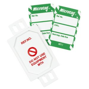 Microtag Tag for Lifting Equipment - SWL Next Inspection Date Due (Pack of 20)