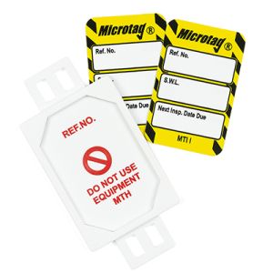 Microtag Tag for Lifting Equipment - SWL Next Inspection Date Due (Pack of 20)