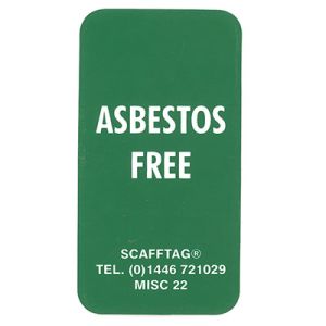 Asbestos warning label