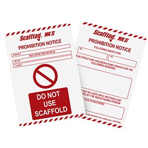 Scaffold Inspectors Prohibition Insert