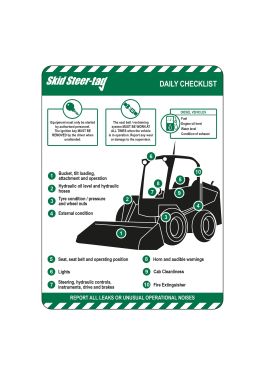 Skid Steer-tag-2 Holders, 10 Inserts, 1 Pen