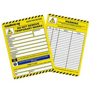 Temporary Work Tag Insert