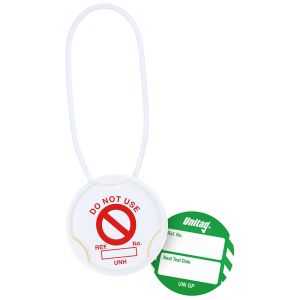 Unitag for Machinery - Next Test Date (Pack of 20) - 225mm Nylon Strop-Green